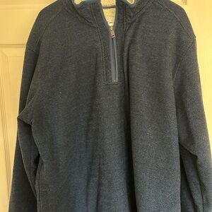 Orvis Men's Dark Blue Fleece-lined Zip-Up Sweater